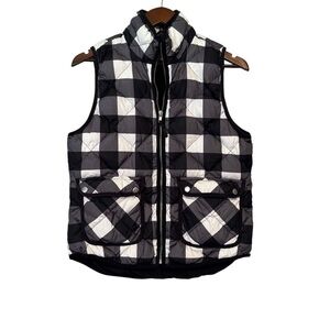 Women's Woolrich Navy Blue and White Puffer Vest